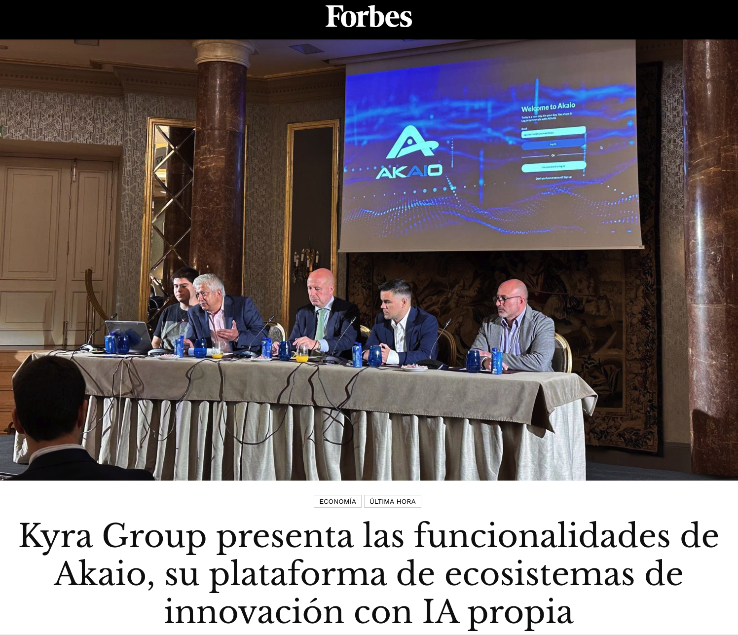 Akaio in Forbes